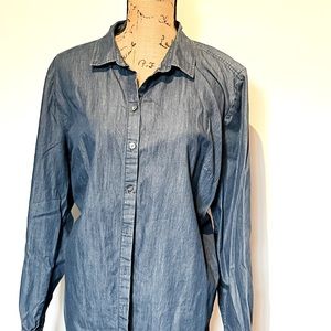Button down denim top.